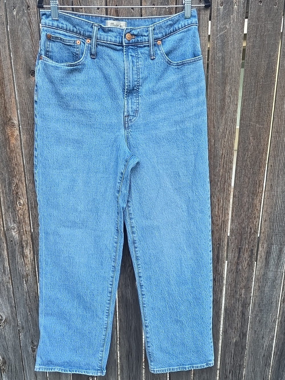 Madewell The Perfect Vintage Wide Leg Crop High-Rise Blue Jeans Size 30 Tall